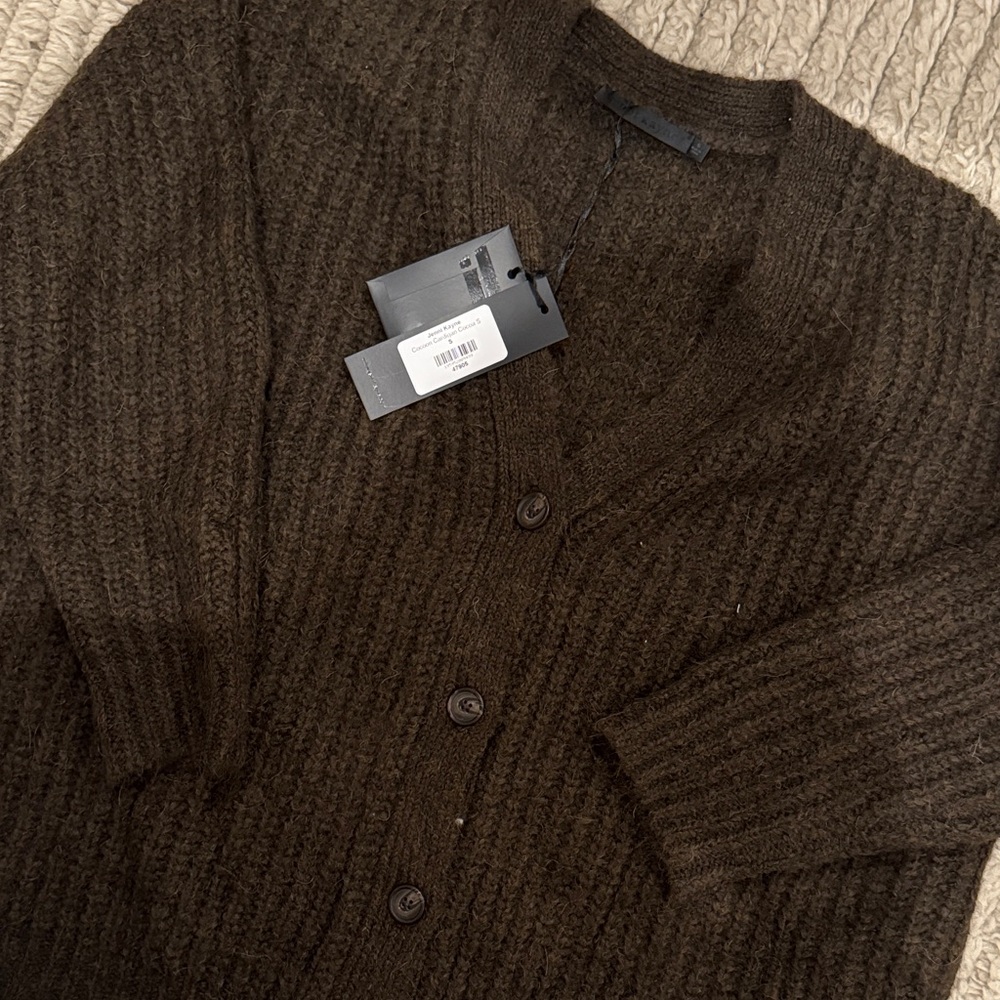 BRAND NEW w/ tags Jenni Kayne Dark Brown Cardigan Cocoon Sweater